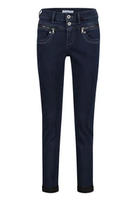 BROEK DENIM RED BUTTON