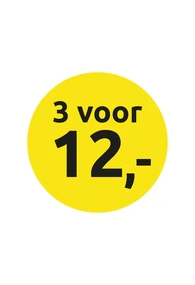 GEEL 3 VOOR 12€ STICKER PRIVATE LABEL