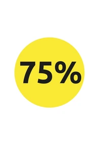 GEEL 75% STICKER PRIVATE LABEL