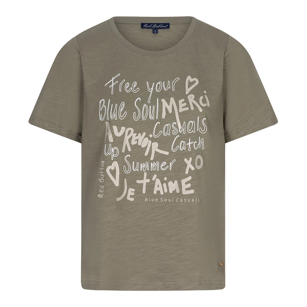 T-SHIRT RED BUTTON